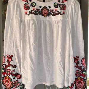 Boden embroidered statement top